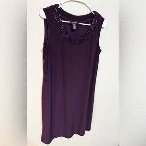 Purple Sleeveless dress with sheer shawl r&m Richard’s size 6 formal